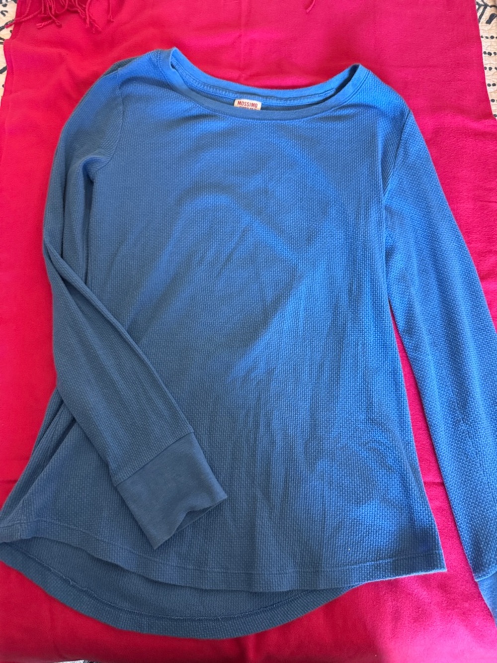 Mossimo Supply Co. blue waffle-knit Long John style top